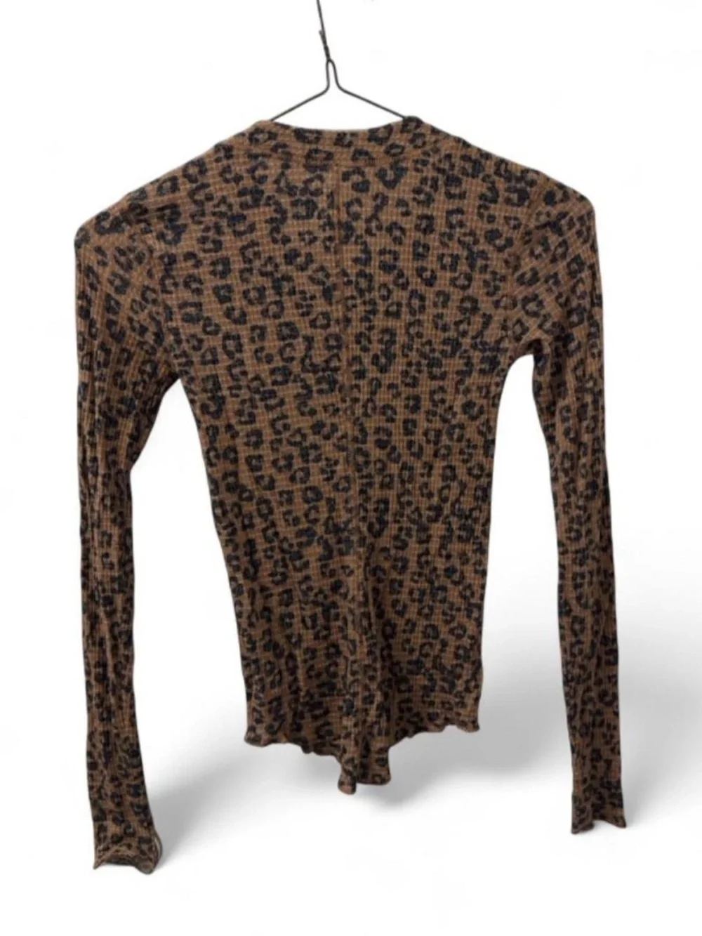 Free People Going Places Printed Cardi in Natural Combo Leopard Cheetah Top